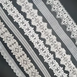 guipure chemical lace trim stock lots lace trim white