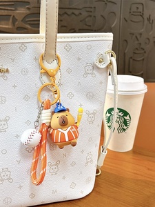 Phim Hoạt Hình Sáng Tạo Capybara Thể Thao Dây Đeo Cổ Tay Khóa <span class=keywords><strong>Keychain</strong></span>, Dễ Thương Túi Quyến Rũ, Móc Chìa Khóa Xe, Bán Buôn Quà Tặng - Product Image 5