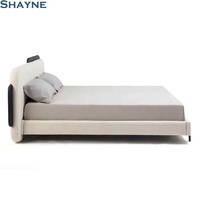 KT Shayne China ODM Furniture Factory : Lit double en tissu de style italien antique avec rangement, personnalisable