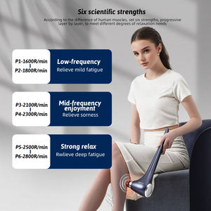 휴대용 무선 진동 마사지 해머 6단 속도 조절 6개 마사지 헤드 2000mAh 배터리 브러시리스 모터 - Product Image 5