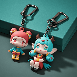 Fabricant de porte-clés <span class=keywords><strong>3D</strong></span> personnalisés, personnalisation de porte-clés <span class=keywords><strong>2D</strong></span> et <span class=keywords><strong>3D</strong></span>, porte-clés en PVC, caoutchouc, silicone, dessin animé, ours, brique, chat, animal - Product Image 2