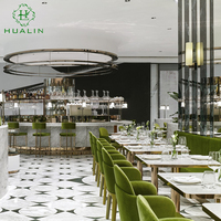 HUALIN Ensemble Table et Chaises de Restaurant Moderne en Pierre Frittée de Haute Qualité pour Hôtels, Cafés et Restaurants Thématiques