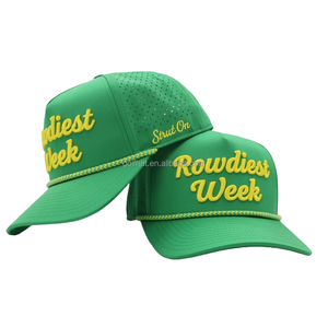 Casquette de baseball OEM personnalisée avec broderie 3D, 5 panneaux, réglable, à fermeture snapback, avec trou découpé au laser, pour le golf et les activités de plein air - Product Image 1