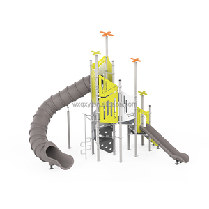 2025 thiết kế mới nhất ngoài trời nhiều chơi cấu trúc với ống nhựa Slide cho nhà vườn sử dụng cho trẻ em và người lớn - Product Image 1