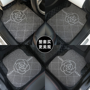 Tapis de sol de voiture à motif diamant Camellia, épaisseur 20 mm, boucle en soie, universel, antidérapant, pièce unique - Product Image 4