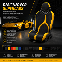 Siège baquet de simulation de course universel en fibre de carbone sèche pour Lamborghini Aventador SVJ, sièges sport de course et de simulation personnalisés