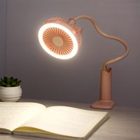 Lampe de lecture LED avec ventilateur portable, Rechargeable par USB, Flexible et pratique, idéale pour un bureau ou une Table, avec ventilateur