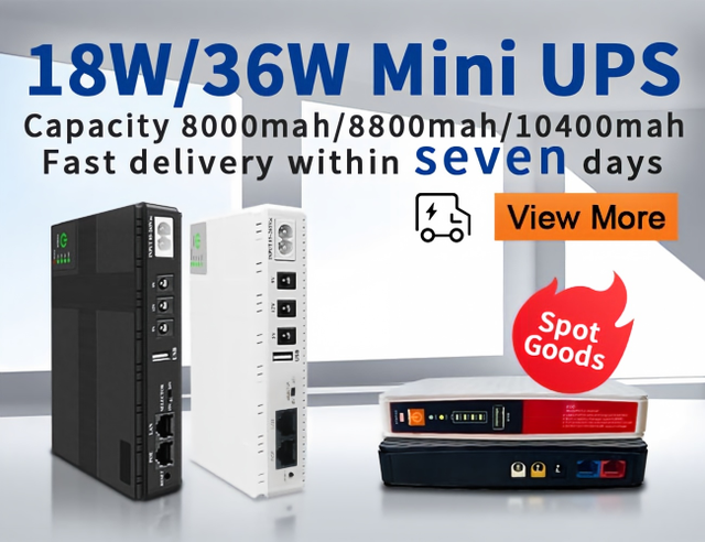 Mini DC UPS Single Phase Portable Power Station 8800mAh/10400mAh Backup Power Supply for WiFi Routers and Modems