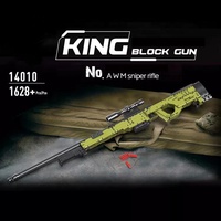 Modèle de Fusil de Sniper AWM Arme de Guerre Mondiale avec Kit de Briques de Tir, Ensemble Pistolet Jouets Blocs de Construction pour Enfants