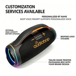 Altavoz Bluetooth Portátil <span class=keywords><strong>con</strong></span> Luces RGB Intermitentes, Subwoofer <span class=keywords><strong>con</strong></span> Bajos y Dos Micrófonos Inalámbricos - Product Image 3