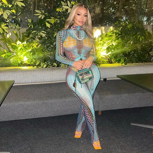 Survêtements <span class=keywords><strong>Amazon</strong></span> Fall Vêtements pour femmes Imprimé numérique Haut à manches longues Slim Dropshipping Fit Pantalons et pantalons pour femmes - Product Image 3