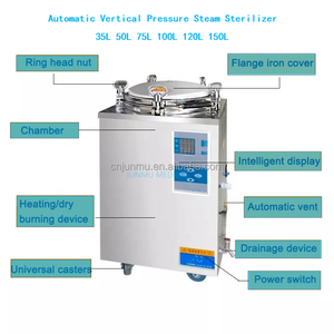 Stéraliseur à vapeur de traitement haute pression en <span class=keywords><strong>autoclave</strong></span> vertical automatique pour champignon - Product Image 2