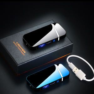 Style <b>Customized</b> Logos Portable Plasma Cigarette Rechargeable Wholesale Arc Flip Top USB <b>Lighter</b> Windproof Giveaways - Product Image 3