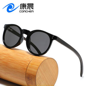 Lunettes de soleil unisexes en bois à monture ronde, verres polarisés TAC UV400, protection solaire, pour voyage et conduite, Wenzhou - Product Image 5