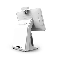 Sistema POS Táctil Combinado con Impresora de Recibos y Escáner de Códigos, Pantalla Táctil Capacitiva Dual con Bluetooth/Wi-Fi 6, Garantía de 3 Años