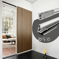 Kit de quincaillerie de porte coulissante sans rail WEKIS en alliage d'aluminium à fermeture douce dissimulée, installation facile, vente en gros