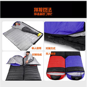 Outdoor Envelope <b>Sleeping</b> <b>Bag</b> Adult Size Spliceable Double Use Warm Thick <b>Winter</b> Fleece Zip Off Water Resistant - Product Image 1