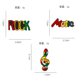 Fashion Music Series alfabeto spilla per chitarra zaino per cartoni animati camicetta spilla per Badge accessorio per abbigliamento Unisex decorazione regalo per bambini - Product Image 2