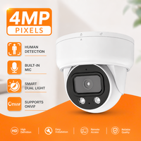 Caméra de sécurité PoE 4MP Full HD couleur vision nocturne, métal, 2K, extérieure, étanche, audio bidirectionnel, capteur CMOS, NVR, Cloud, micro intégré