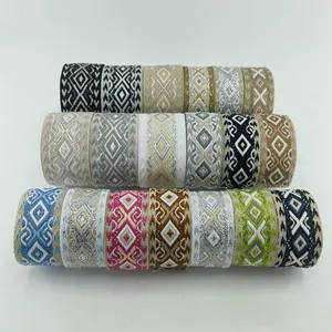 Hot Sale Polyester Webbing 5cm Jacquard Ribbon For Bag Strap Clothing Bag Accessories