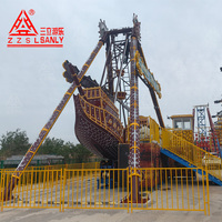 Manège Viking Pirate en fibre de verre à 36 places, grand équipement d'amusement extérieur à vendre