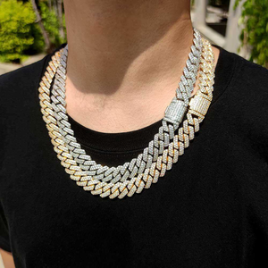 Men Women 925 Silver Cuban Link Chain Moissanite Diamond <b>Necklace</b> Iced Hip Hop <b>Statement</b> Jewelry for Party Streetwear Gift - Product Image 1