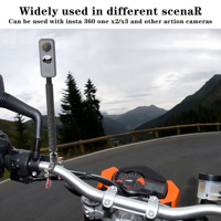 Aluminium legierung Grad drehbare Panorama kamera CNC-Lenkerst änder Fahrrad lenker Flach griffst änder Für Insta360 X4