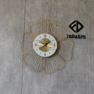 Horloge Murale de Luxe Européenne Personnalisable 50cm, Vente Directe Usine, Design Floral Tendance pour Salon, Simple et Élégante pour Porche, Livraison Directe - Product Image 5