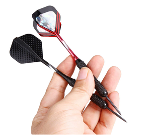 Ensemble de fléchettes de qualité supérieure : Ensemble de 6 fléchettes en acier de 24 g, motif licorne, dans un coffret cadeau noir et rouge de qualité supérieure - Product Image 5