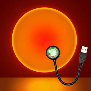<b>USB</b> Sunset Lamp LED Neon <b>Night</b> <b>Light</b> Projector Photography Wall Atmosphere Lighting for Bedroom Home Room Decor Gift - Product Image 2