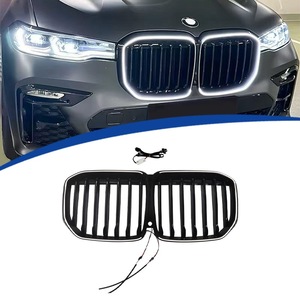 Grille avant noire brillante à LED simple avec éclairage pour BMW X7 G07 2020 2021 2022, garniture de pare-chocs avant - Product Image 1