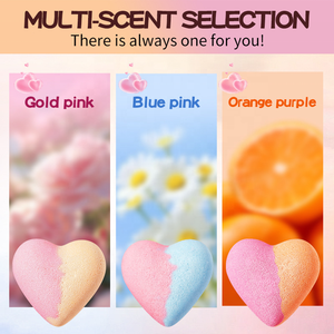 Bombes de bain effervescentes OEM personnalisées en forme de cœur pour un nettoyage en profondeur, coffret de luxe inclus, bio, pour usage domestique, relaxantes, vente en gros - Product Image 3