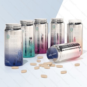 100ml 150ml 200ml Aluminum Packaging Round Cylinder <b>Container</b> for <b>Pills</b> Metal Bottles Supplement Capsule Jar <b>Pill</b> Jar - Product Image 1