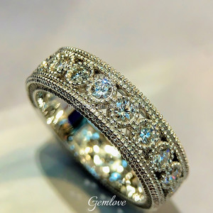 Nhẫn kim cương nam vàng 9k/10k/14k/18k-trang sức hip hop, kim cương được trồng trong phòng thí nghiệm, có thể tùy chỉnh - Product Image 5