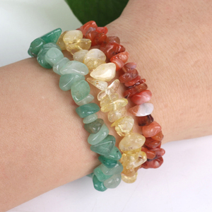 Polished Crystal Gravel Drilled Mixed Color Crystal Chips <b>Bracelet</b> - Product Image 5
