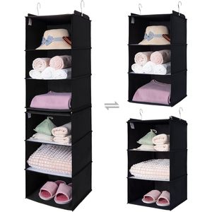 Organisateur suspendu à 6 étagères, rangement de placard amovible pour chambre à coucher, chambre d'enfant, salon - Product Image 1