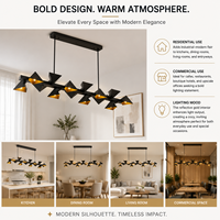 Lámpara Colgante Industrial de Latón XZ, LED Moderna, Hierro Negro Vintage, para Cocina, Comedor, Oficina, Techo Alto