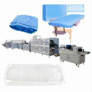 Nouvelle machine automatique de fabrication de draps-housses élastiques jetables en non-tissé, avec boîte de vitesses PLC et roulement haute capacité - Product Image 1