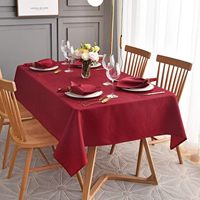 Nappe texturée rectangulaire Jacquard anti-éclaboussures et sans plis nappe souple et résistante à l'eau couverture de table décorative imperméable
