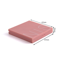 Plastique ABS Effet doux au toucher Forme carrée Mini miroir de poche de voyage double face de petite taille avec logo personnalisé