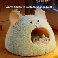 Maison pour chat et chien Love to Sleep, écologique, portable, toutes saisons, chaude en hiver, en mousse à mémoire de forme, détachable, amovible, nid douillet pour la maison