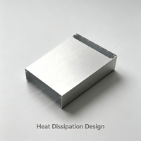 Kit d'encastrement en aluminium brossé extrudé, directement de l'usine, avec plaques d'extrémité pour boîtiers électroniques, amplificateurs, alimentations et onduleurs