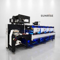 Nouvelle imprimante d'étiquettes flexo automatique 8 couleurs en ligne Sunrise SR-350-8 pour sacs et tubes en plastique, séchage UV Energy Star, garantie 1 an
