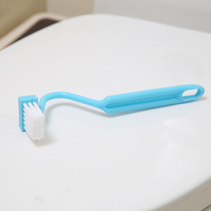 Toilet Brush Long Handle V Shaped Plastic Nylon Bristles For Cleaning Toilet Bowl - Product Image 1
