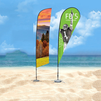Publicité Impression Promo Logo Beachflag Bannières Plume Promouvoir Drapeaux Bannière publicitaire personnalisée
