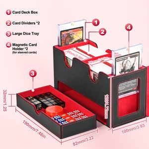 Caja de Cartas Personalizable de Cuero PU MIO para CCG/TCG, con Capacidad para Más de 200 Cartas con Doble Funda, Esquinas Cuadradas, Portátil y Duradera - Product Image 2