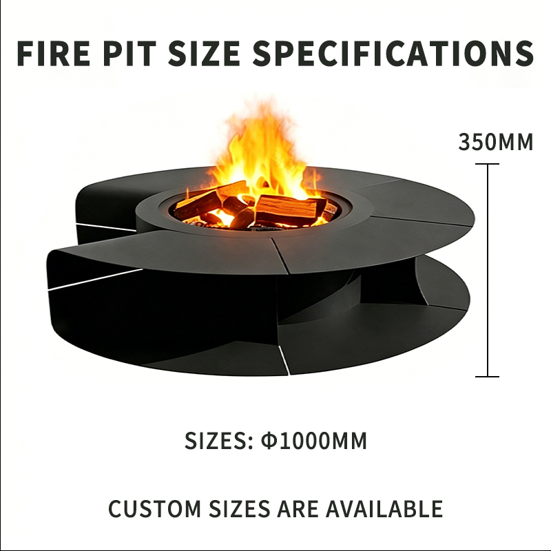 1000mm wood-burning model (All Stainless Steel)