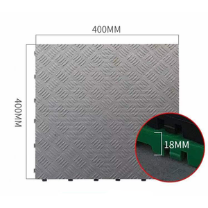 Dalles de sol en plastique modernes à emboîtement, matériau PP, amovibles, modulaires, pour <span class=keywords><strong>garage</strong></span> et showroom de voitures ou de motos - Product Image 2