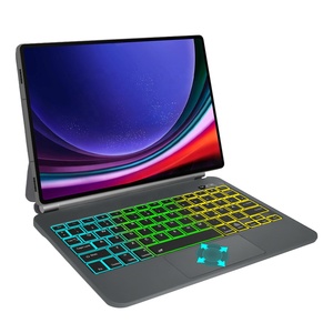 Étui clavier magique sans fil pour <span class=keywords><strong>Samsung</strong></span> Galaxy Tab S10 Fe <span class=keywords><strong>S9</strong></span> S8 <span class=keywords><strong>S9</strong></span> Fe avec étui clavier magnétique rétro-éclairé RGB Vente en gros en usine - Product Image 4