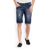 سراويل جينز للرجال بتصميم ممزق, سراويل جينز عصرية للرجال سراويل غير رسمية من قماش الدنيم